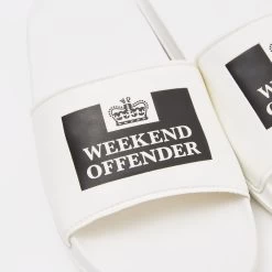 Weekend Offender La Piscine Sliders White -Fashion sportswear AC039 LA PISCINE WHITE DETAIL 1