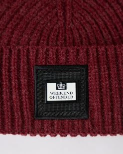Weekend Offender Marseille Knitted Beanie Oxblood -Fashion sportswear ACAW22 03 MARSEILLE OXBLOOD 8133
