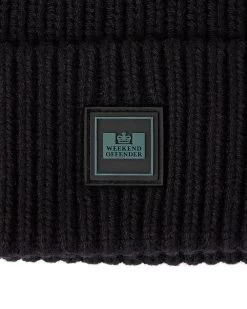 Weekend Offender Kettama Rib Beanie Black -Fashion sportswear ACAW2302 KETTAMA BLACK 5162