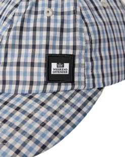 Weekend Offender Clay Cap Blue House Check -Fashion sportswear ACAW2310 CLAY BLUE HOUSE CHECKL 5094