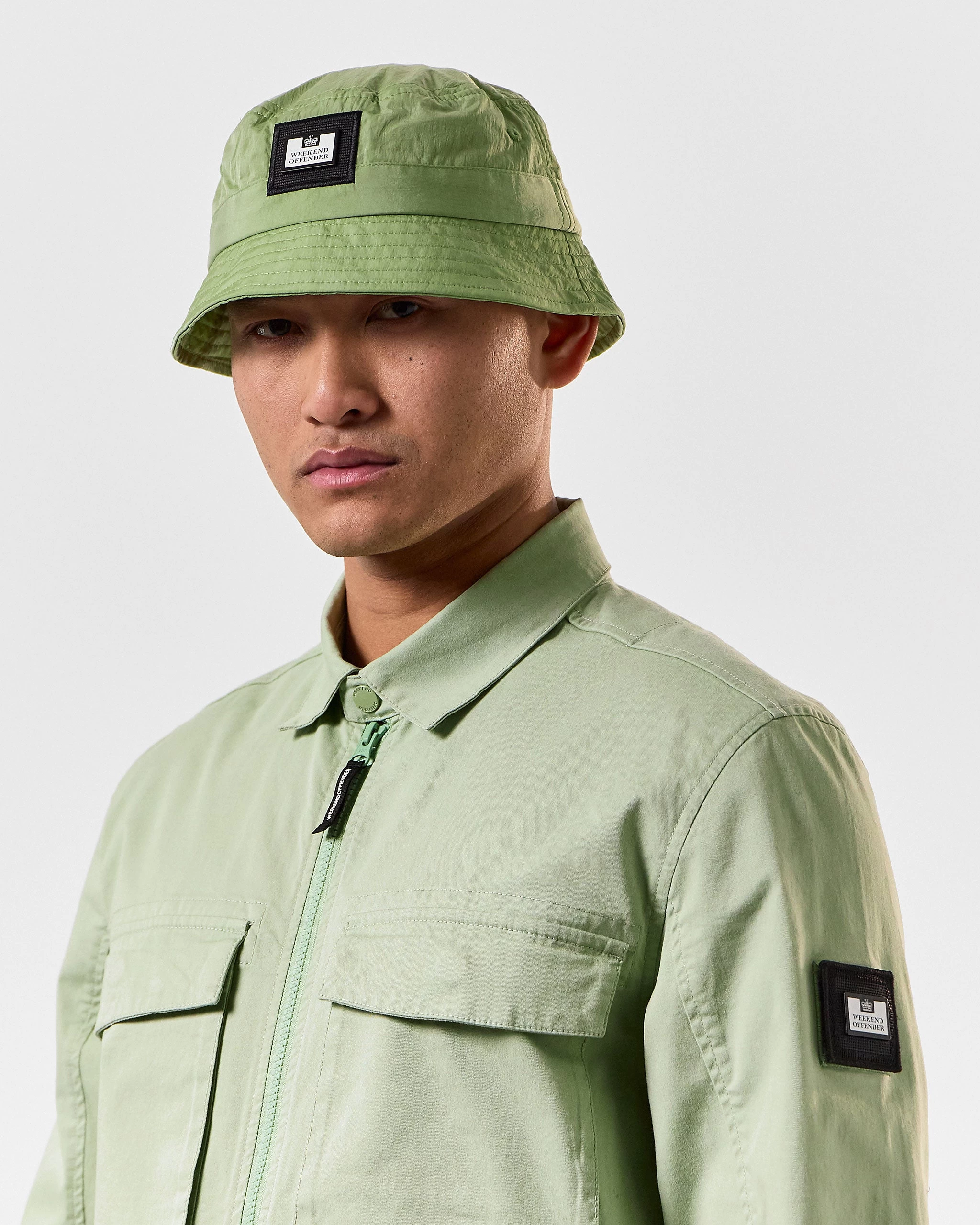 Weekend Offender Long Beach Blvd Bucket Hat Pale Moss Green 2 Weekend Offender Long Beach Blvd Bucket Hat Pale Moss Green - Image 2