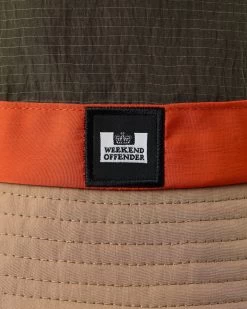 Weekend Offender Mermerli Bucket Hat Castle Green -Fashion sportswear ACSS2409 MERMERLI CASTLE GREEN COGNAC 3112