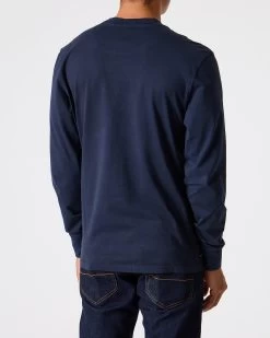 Weekend Offender Freetown Long Sleeve T-Shirt Navy -Fashion sportswear AW22 07 FREETOWN NAVY MODEL 1996