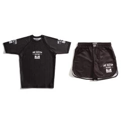 Weekend Offender One Nation Rashguard And Shorts Set Black -Fashion sportswear Black One Nation Combo 2
