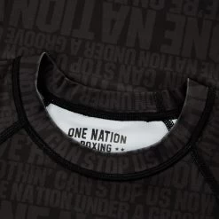 Weekend Offender One Nation Rashguard And Shorts Set Black -Fashion sportswear Black SS22 ONE NATION TEE DETAIL 1