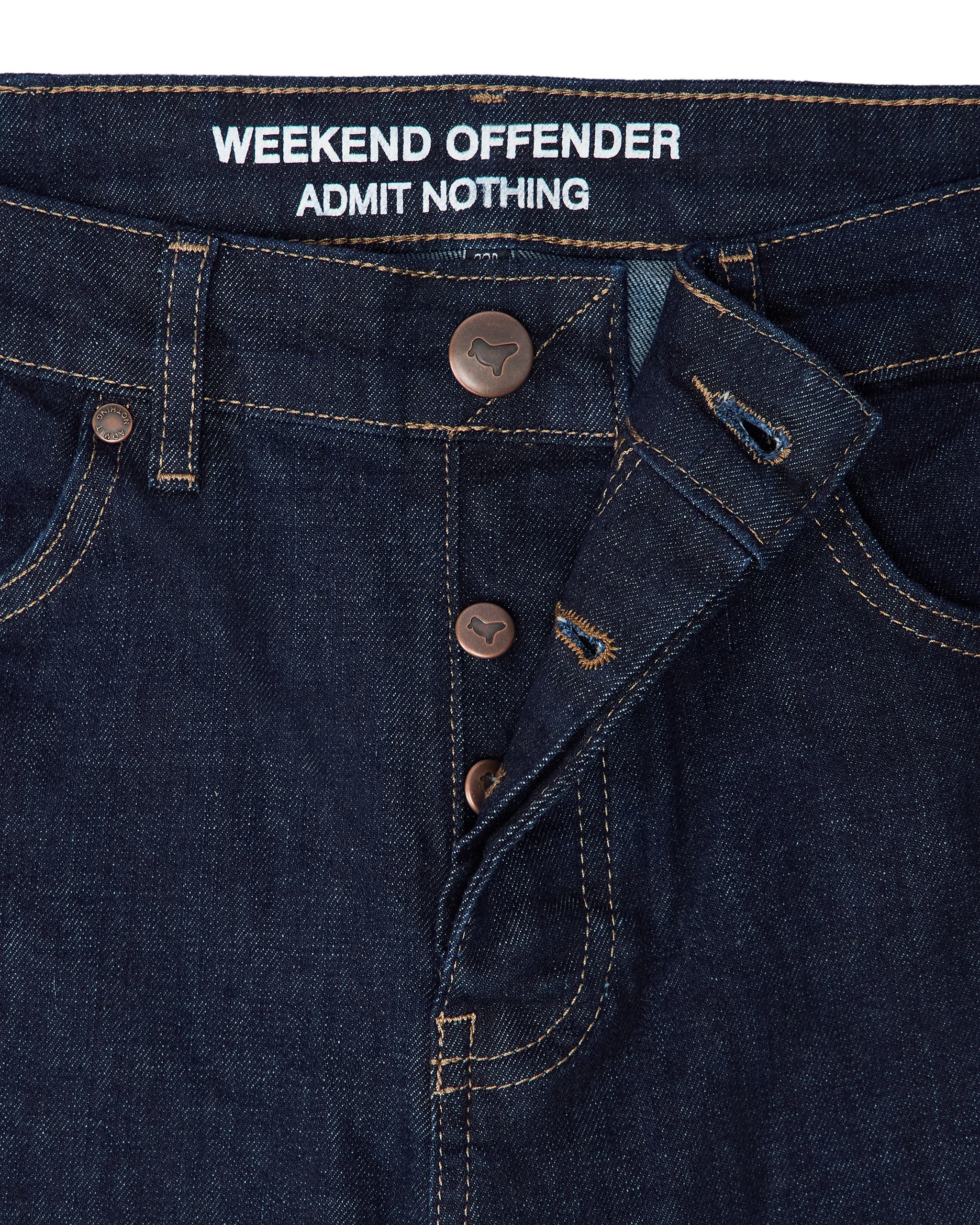 Weekend Offender 444 Tapered Dark Rinsed Denim Jeans 6 Weekend Offender 444 Tapered Dark Rinsed Denim Jeans - Image 6
