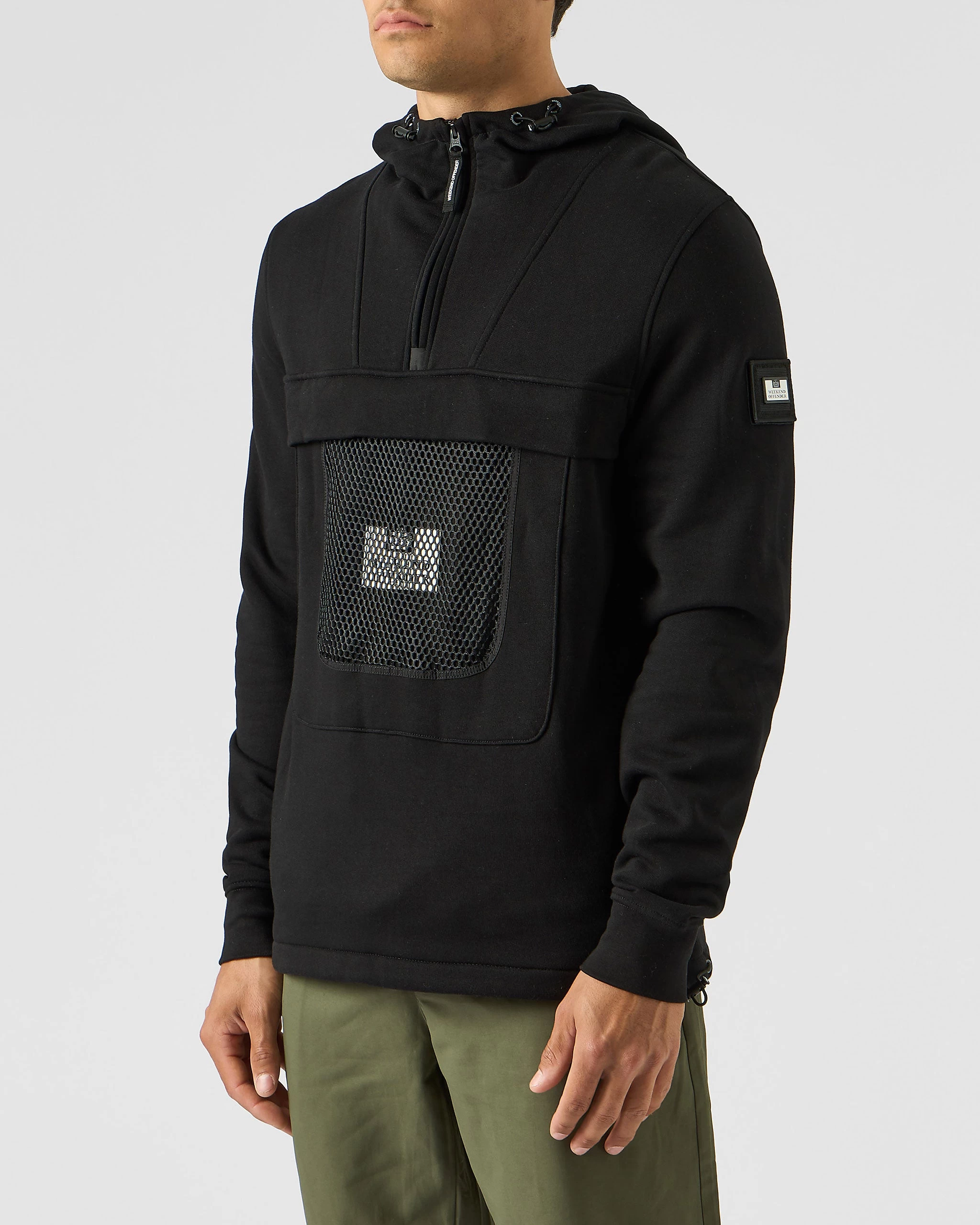 Weekend Offender Tanzmann Mesh Pocket Hoodie Black 2 Weekend Offender Tanzmann Mesh Pocket Hoodie Black - Image 2
