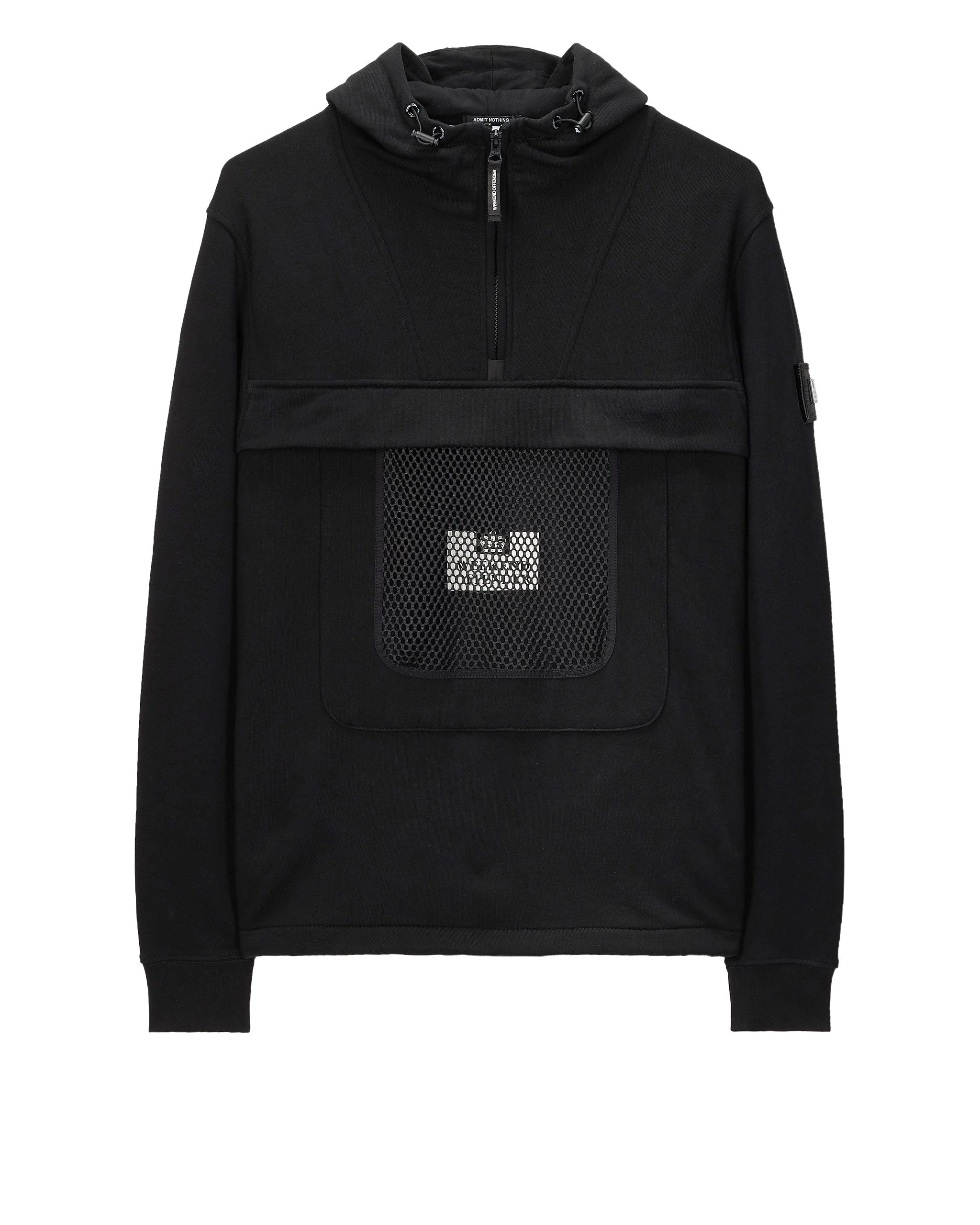 Weekend Offender Tanzmann Mesh Pocket Hoodie Black 1 Weekend Offender Tanzmann Mesh Pocket Hoodie Black