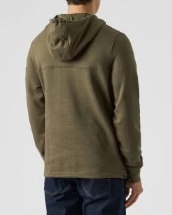 Weekend Offender Tanzmann Mesh Pocket Hoodie Dark Green -Fashion sportswear HDAW2308 TANZMANN DARK GREEN 1886 MODEL