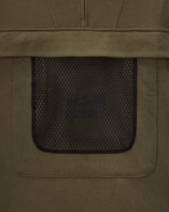 Weekend Offender Tanzmann Mesh Pocket Hoodie Dark Green -Fashion sportswear HDAW2308 TANZMANN DARK GREEN 5536