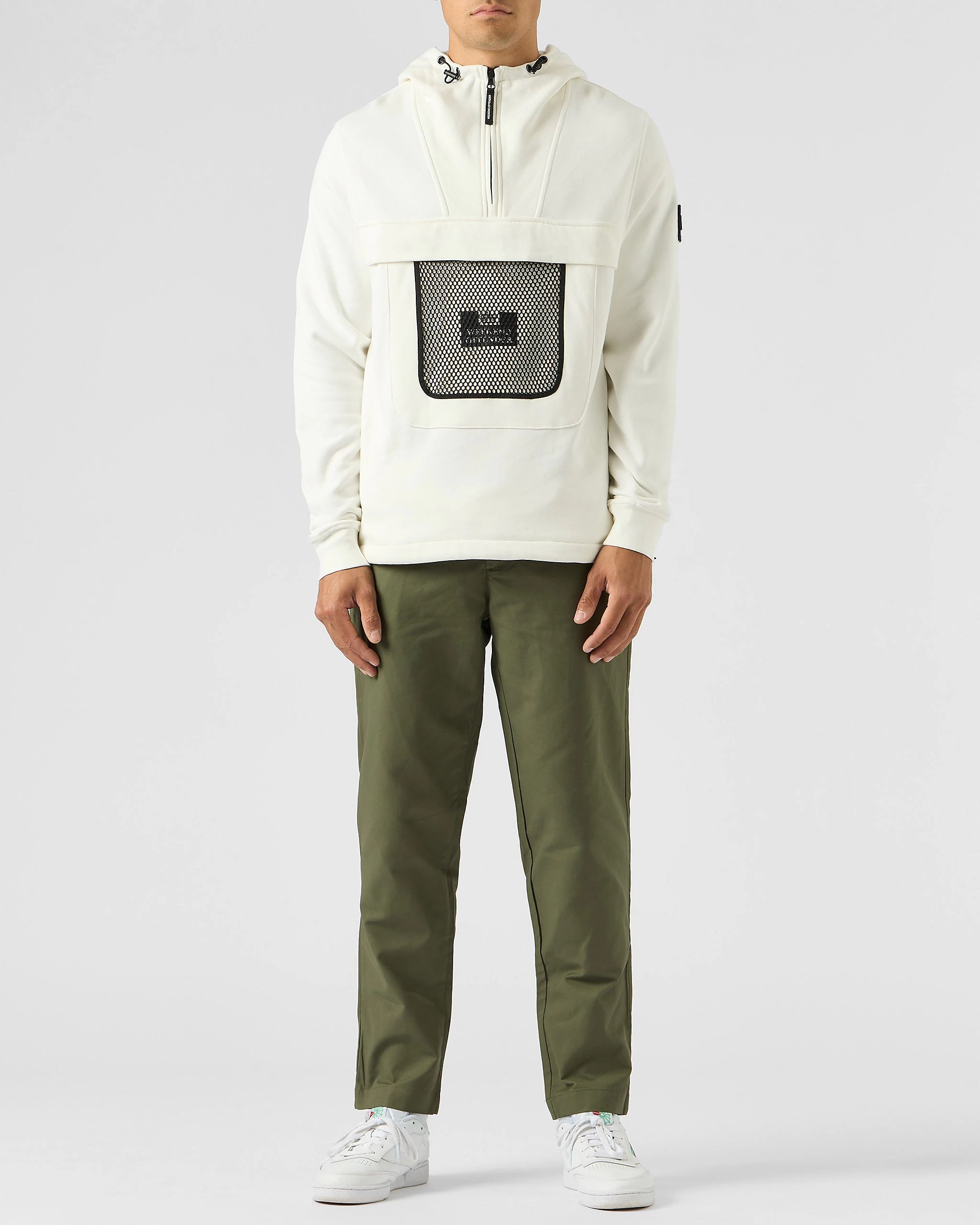 Weekend Offender Tanzmann Mesh Pocket Hoodie Winter White 3 Weekend Offender Tanzmann Mesh Pocket Hoodie Winter White - Image 3