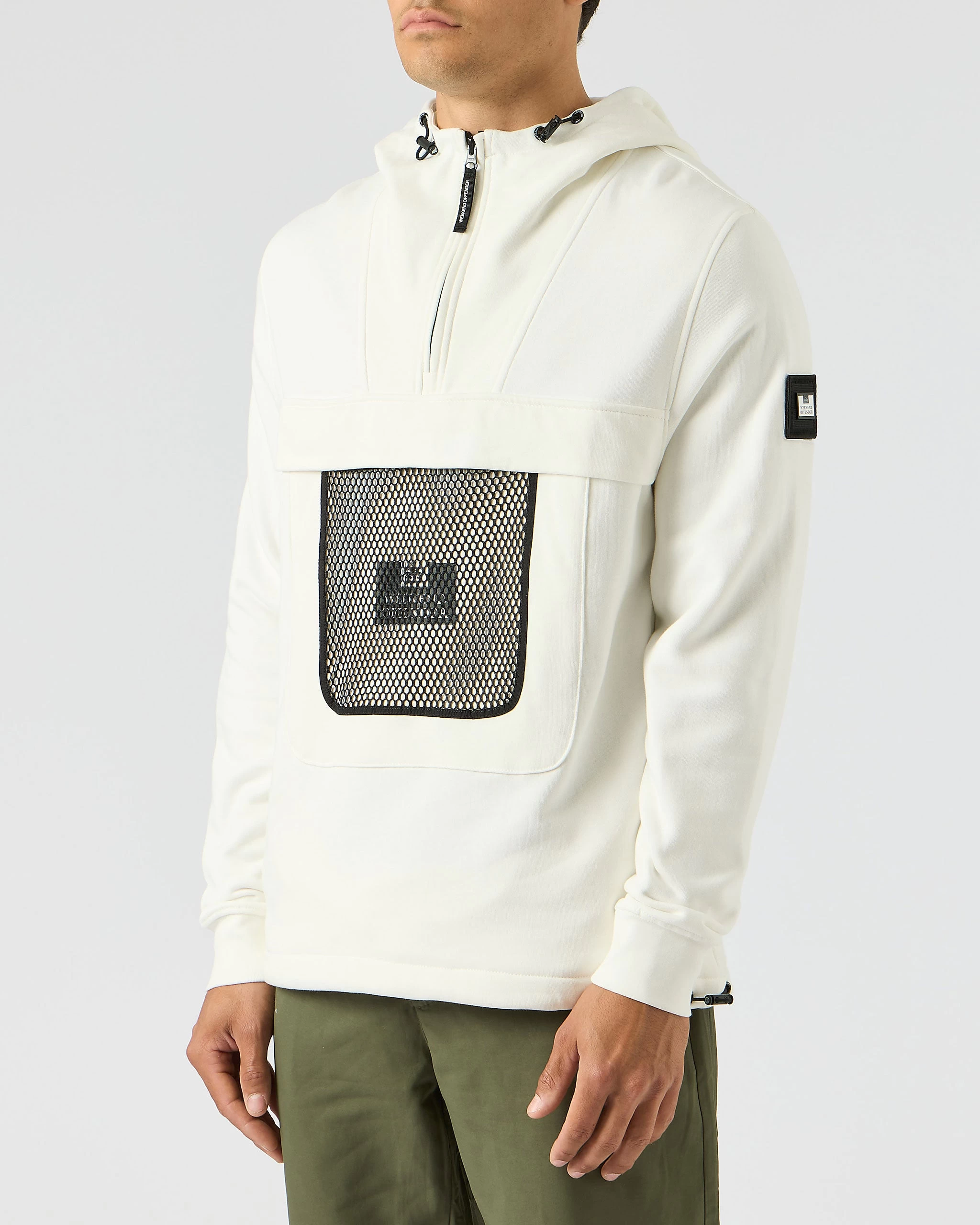 Weekend Offender Tanzmann Mesh Pocket Hoodie Winter White 2 Weekend Offender Tanzmann Mesh Pocket Hoodie Winter White - Image 2