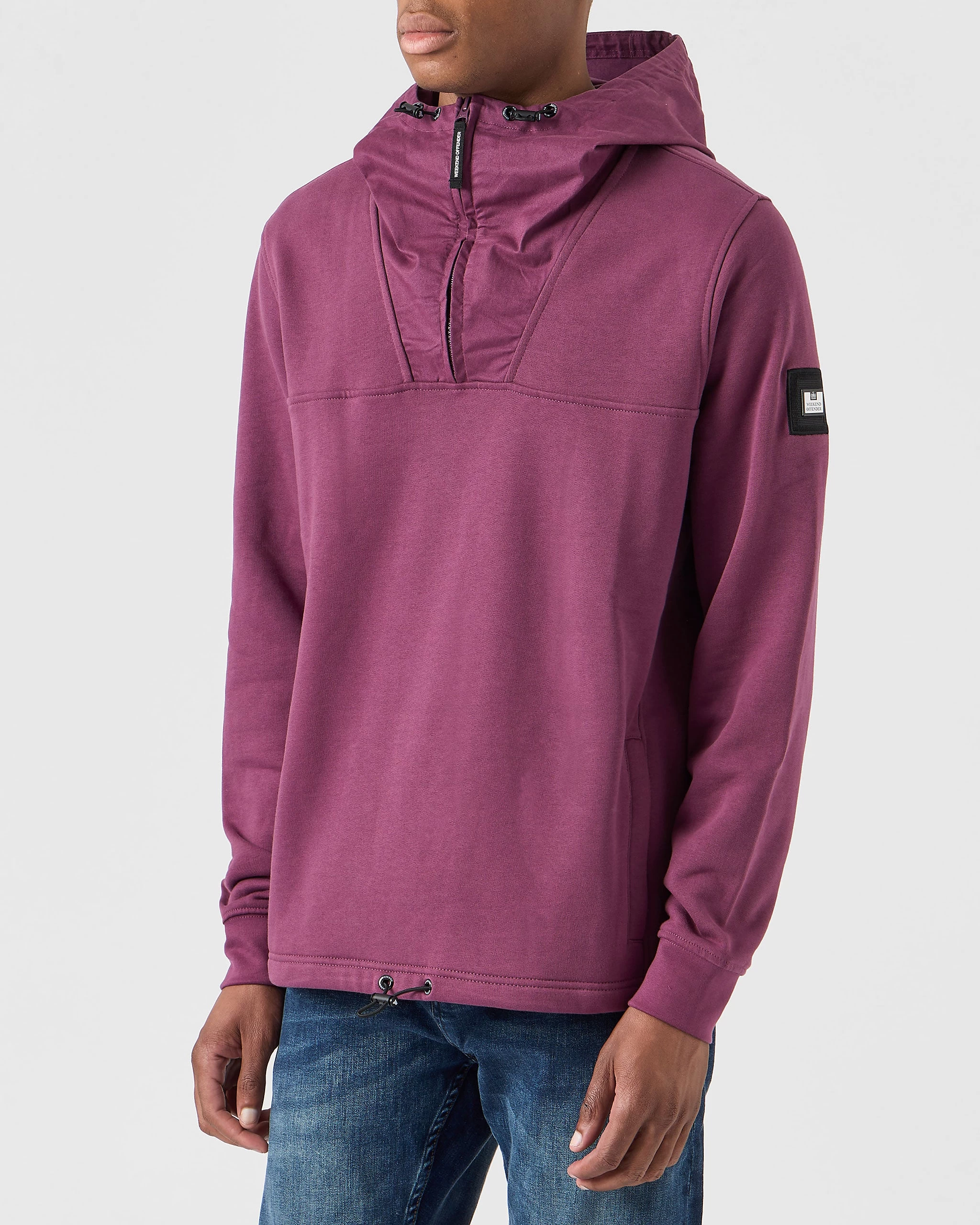 Weekend Offender Hamilton Hoodie Deep Plum 3 Weekend Offender Hamilton Hoodie Deep Plum - Image 3