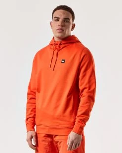 Weekend Offender Ribbe Hoodie Pure Orange -Fashion sportswear HDSS2401 RIBBE PURE ORANGE 5351 MODEL