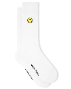 Weekend Offender Smiley Sports Socks White Pack Of 3