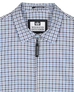 Weekend Offender Campbell Harrington Jacket Blue House Check -Fashion sportswear JKAW23 09 CAMPBELL BLUE HOUSE CHECK 2076