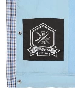 Weekend Offender Saunders Parachute Jacket Winter Sky/Blue House Check -Fashion sportswear JKAW23 10 SAUNDERS WINTER SKY 2970