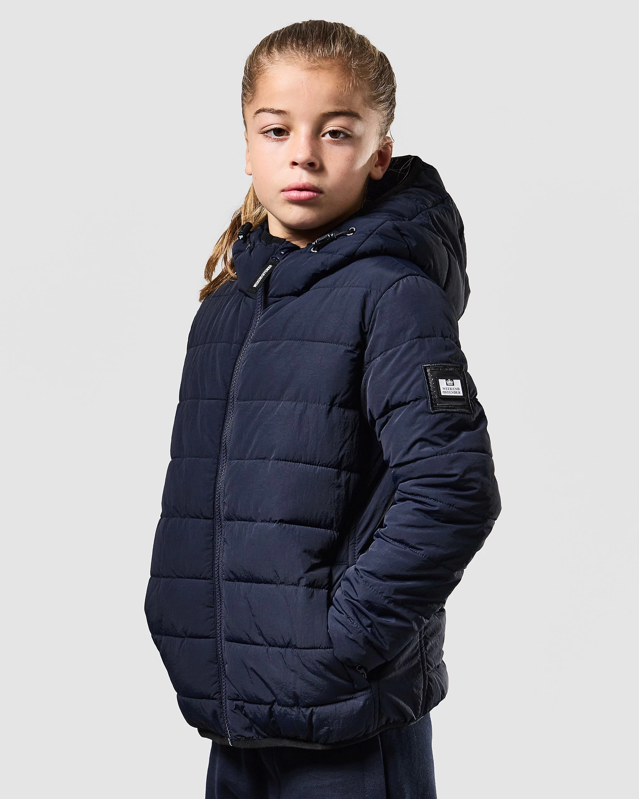 Weekend Offender Kids La Guardia Puffer Jacket Navy 3 Weekend Offender Kids La Guardia Puffer Jacket Navy - Image 3