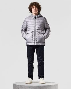 Weekend Offender Browne Packable Jacket Light Grey -Fashion sportswear JKAW2304 BROWNE LIGHT GREY 1426 MODEL