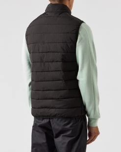 Weekend Offender Gacha Padded Gilet Black -Fashion sportswear JKAW2306 GACHA BLACK 0679 MODEL