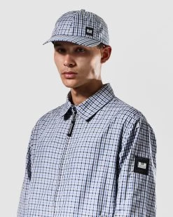 Weekend Offender Campbell Harrington Jacket Blue House Check -Fashion sportswear JKAW2309 CAMPBELL BLUE CHECK 1113 MODEL