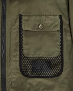 Weekend Offender Seinfeld Mesh Pocket Field Jacket Dark Green -Fashion sportswear JKAW2334 SEINFELD DARK GREEN 5501