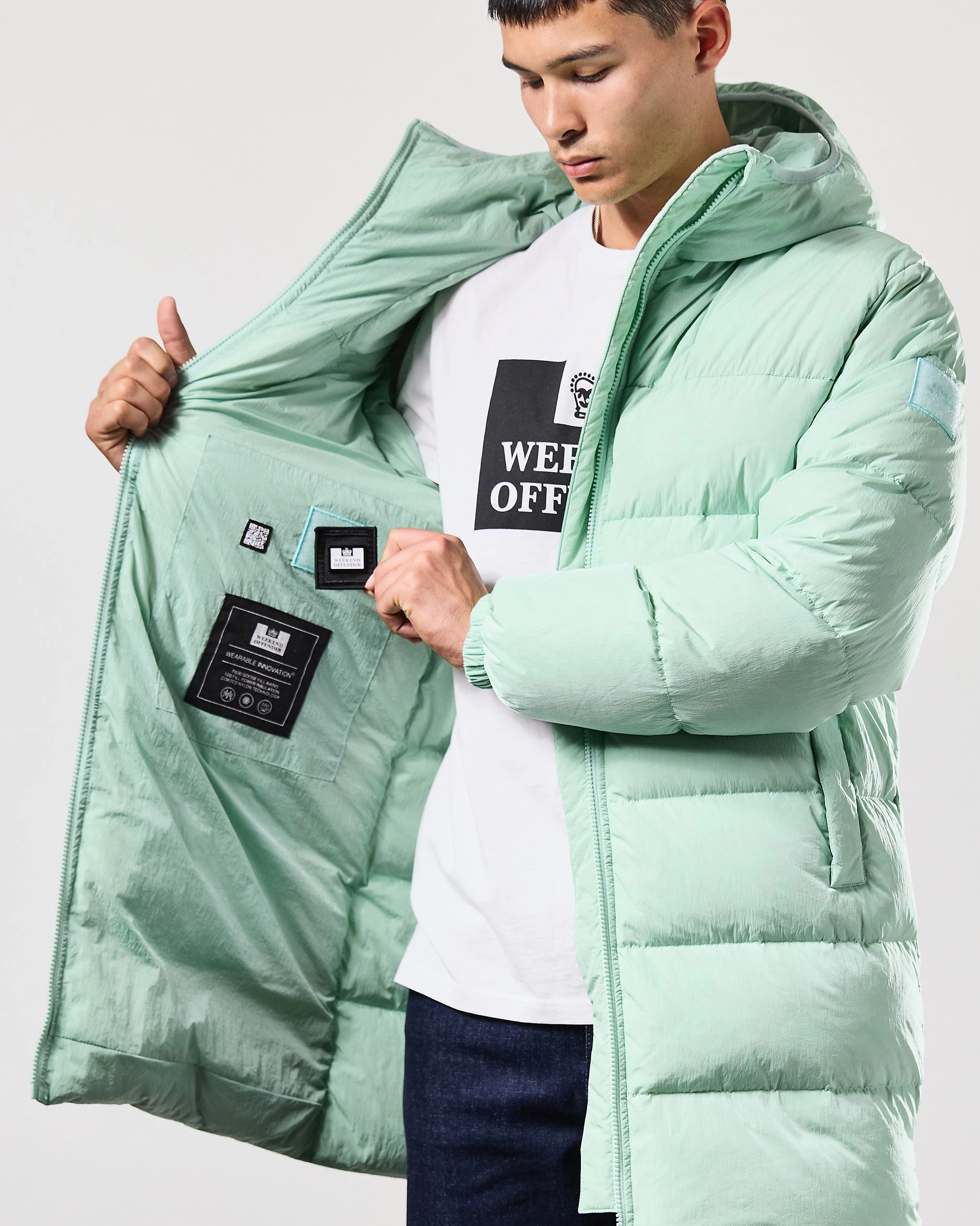 Weekend Offender Sapporo Down Jacket Mint Tea Green 3 Weekend Offender Sapporo Down Jacket Mint Tea Green - Image 3