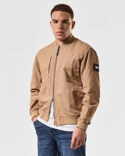 Weekend Offender Mulini Bomber Jacket Cognac Brown -Fashion sportswear JKSS2319 MULINI COGNAC 4700 MODEL