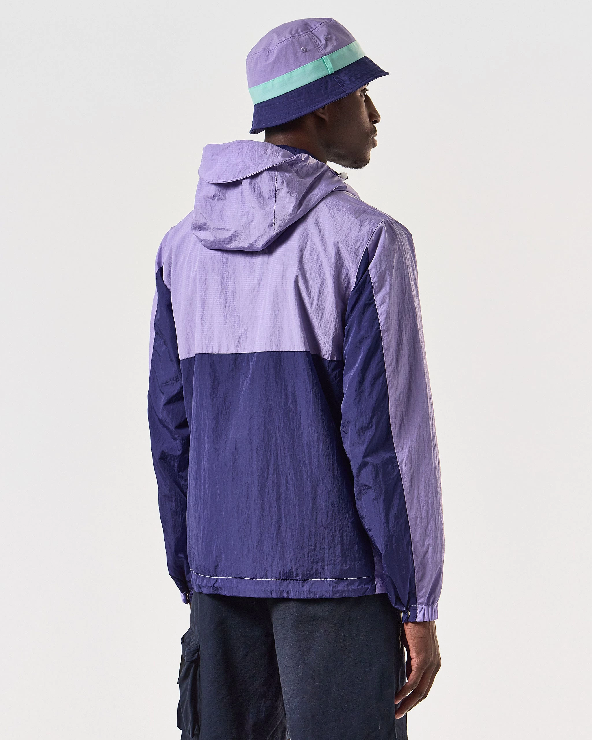 Weekend Offender Parissa Windbreaker Jacket Periwinkle/Bright Navy 4 Weekend Offender Parissa Windbreaker Jacket Periwinkle/Bright Navy - Image 4