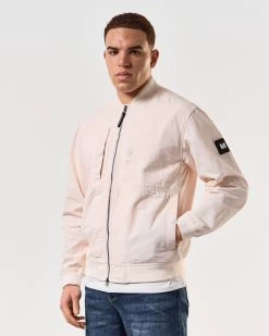 Weekend Offender Mulini Bomber Jacket Alabaster -Fashion sportswear JKSS2419 MULINI ALABASTER 4673 MODEL