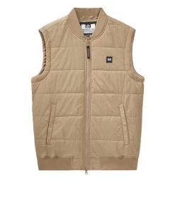 Weekend Offender Saharun Quilted Gilet Cognac Brown