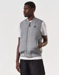 Weekend Offender Saharun Quilted Gilet Smokey Grey -Fashion sportswear JKSS2424 SAHARUN SMOKEY 7032