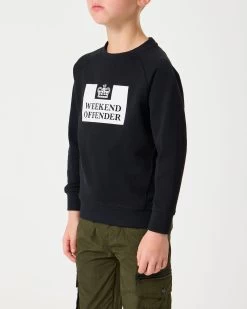 Weekend Offender Kids Penitentiary Classic Sweatshirt Black 9 Weekend Offender Kids Penitentiary Classic Sweatshirt Black -Fashion sportswear KIDS SWAW22 02 PENITENTIARY BLACK MODEL 1755