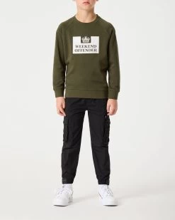 Weekend Offender Kids Penitentiary Classic Sweatshirt Dark Green -Fashion sportswear KIDS SWAW22 02 PENITENTIARY DARK GREEN MODEL 1794