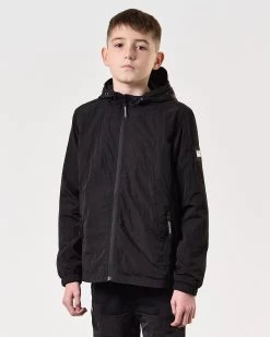 Weekend Offender Kids Technician Jacket Black -Fashion sportswear KIDSJKSS2401 TECHNICIAN BLACK 7909