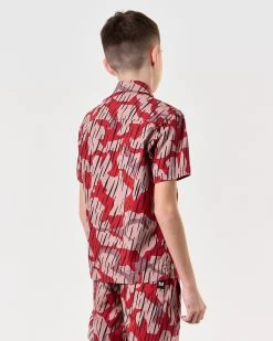 Weekend Offender Kids Monuriki Camo Shirt Blaze Red Rain Camo 9 Weekend Offender Kids Monuriki Camo Shirt Blaze Red Rain Camo -Fashion sportswear KIDSSHSS2404 MONURIKI CAMO BLAZE7706