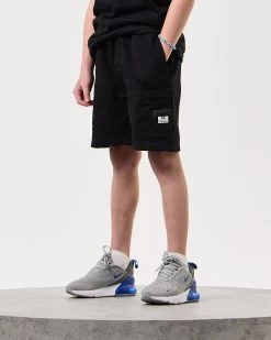 Weekend Offender Kids Hawkins Jogger Shorts Black -Fashion sportswear KIDSSTSS2401 HAWKINS BLACK 7720