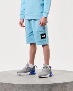 Weekend Offender Kids Hawkins Jogger Shorts Saltwater -Fashion sportswear KIDSSTSS2401 HAWKINS SALTWATER 7764