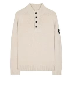 Weekend Offender Castillos Knitted Quarter Neck Sweatshirt Pumice