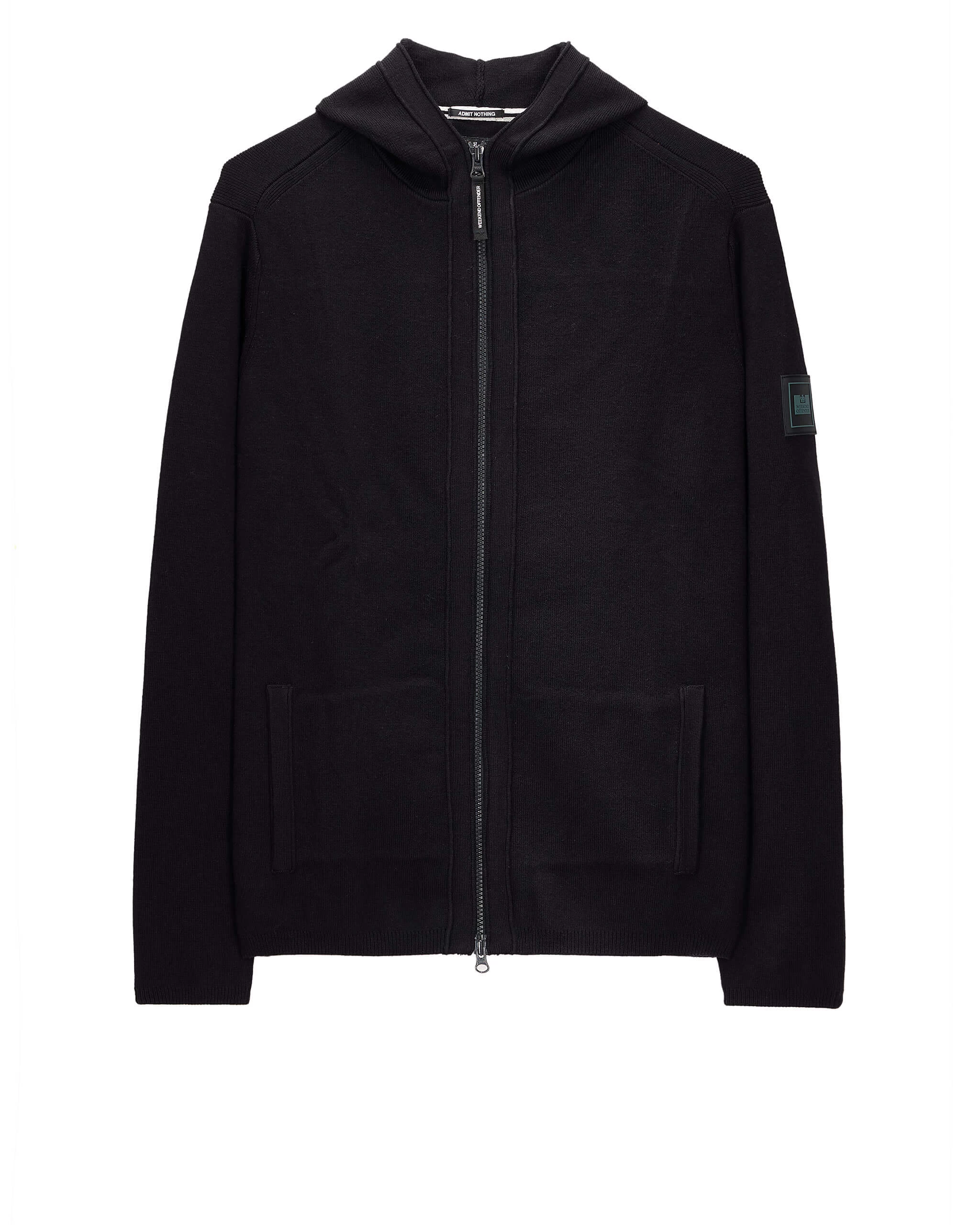Weekend Offender Enzo Knitted Zip Hooded Sweater Black 1 Weekend Offender Enzo Knitted Zip Hooded Sweater Black