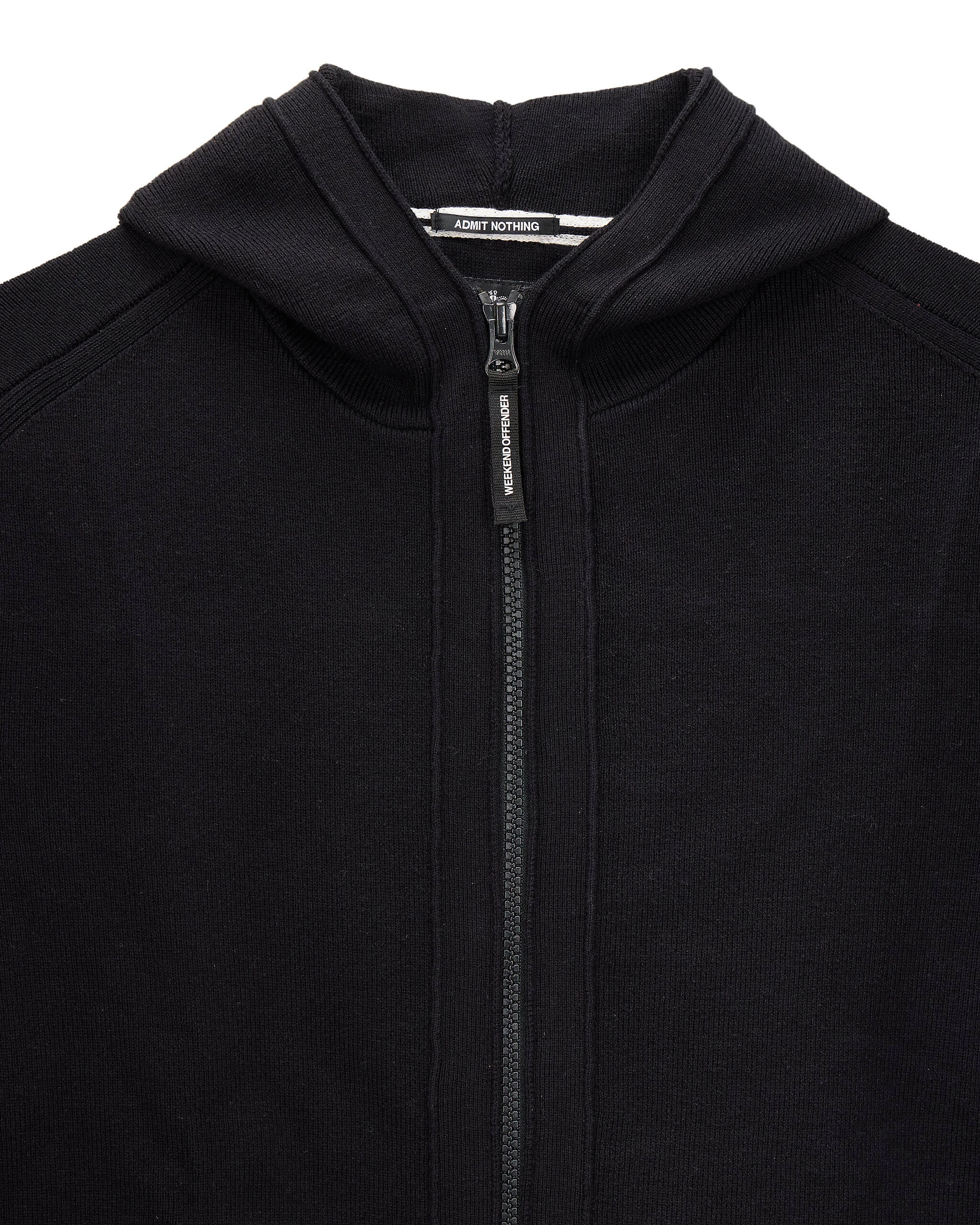 Weekend Offender Enzo Knitted Zip Hooded Sweater Black 5 Weekend Offender Enzo Knitted Zip Hooded Sweater Black - Image 5