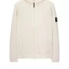 Weekend Offender Enzo Knitted Zip Hooded Sweater Winter White