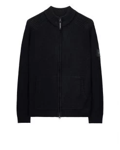Weekend Offender Dexter Knitted Zip Sweater Black