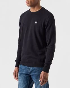 Weekend Offender Solace Knitted Sweater Black -Fashion sportswear KWAW2310 SOLACE BLACK 0063 MODEL