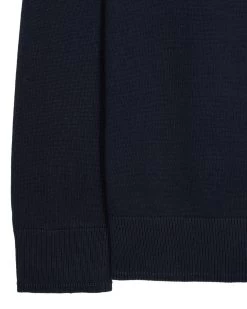 Weekend Offender Pierre Knitted Quarter Zip Sweater Navy -Fashion sportswear KWAW2311 PIERRE NAVY 5738