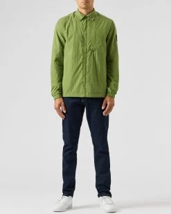 Weekend Offender Porter Pocket Over-Shirt Kiwi Green -Fashion sportswear OSAW2302 PORTER KIWI 1866 MODEL