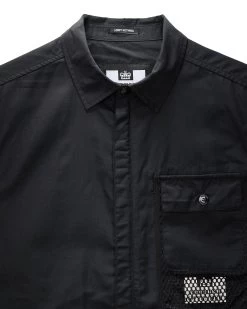 Weekend Offender Latmun Mesh Pocket Over-Shirt Black -Fashion sportswear OSAW2310 LATMUN BLACK 4258