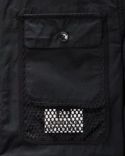 Weekend Offender Latmun Mesh Pocket Over-Shirt Black -Fashion sportswear OSAW2310 LATMUN BLACK 4259