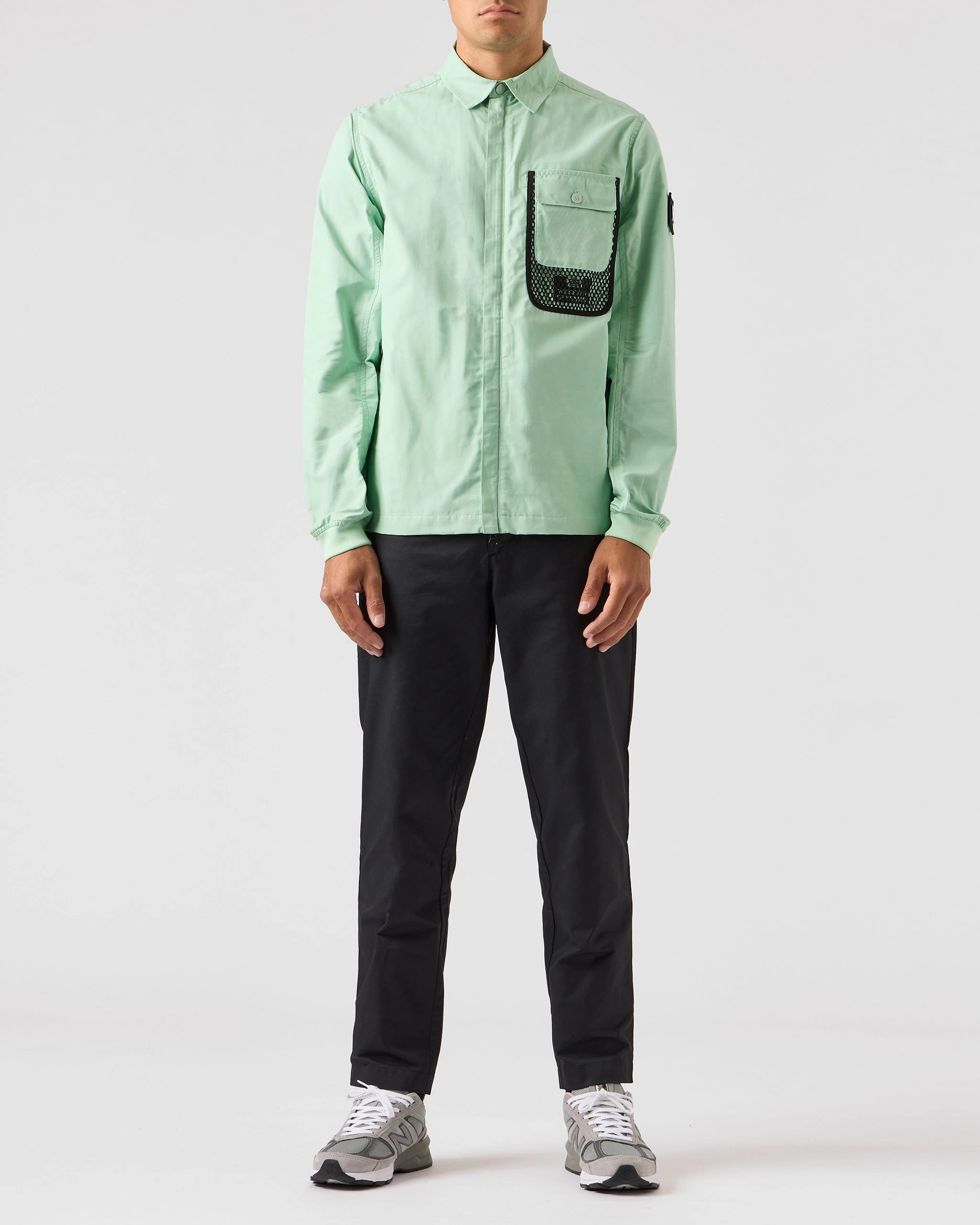 Weekend Offender Latmun Mesh Pocket Over-Shirt Mint Tea Green 3 Weekend Offender Latmun Mesh Pocket Over-Shirt Mint Tea Green - Image 3