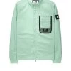 Weekend Offender Latmun Mesh Pocket Over-Shirt Mint Tea Green